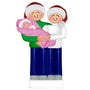 Personalized New Parents with Baby Ornament - Pink Blanket
