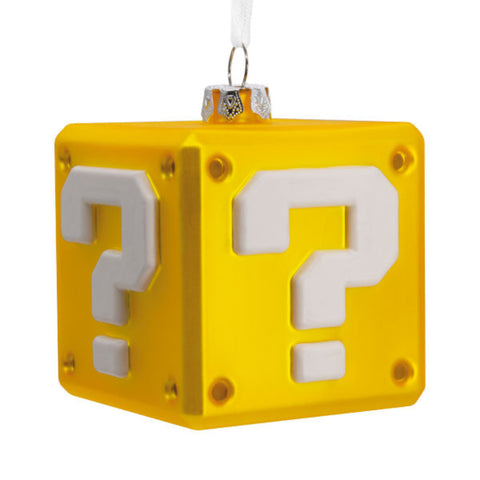Nintendo® Mystery Question Block Blown Glass Ornament