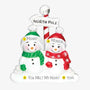 Personalized North Pole Snowman Couple Table Top Decoration