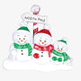 Personalized North Pole Snowman Family of 3 Table Top Decoration