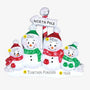 Personalized North Pole Snowman Family of 4 Table Top Decoration