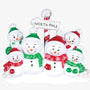 Personalized North Pole Snowman Family of 6 Table Top Decoration