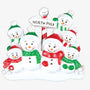 Personalized North Pole Snowman Family of 7 Table Top Decoration