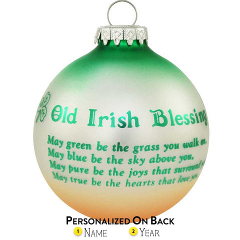 Old Irish Blessing Glass Bulb Ornament