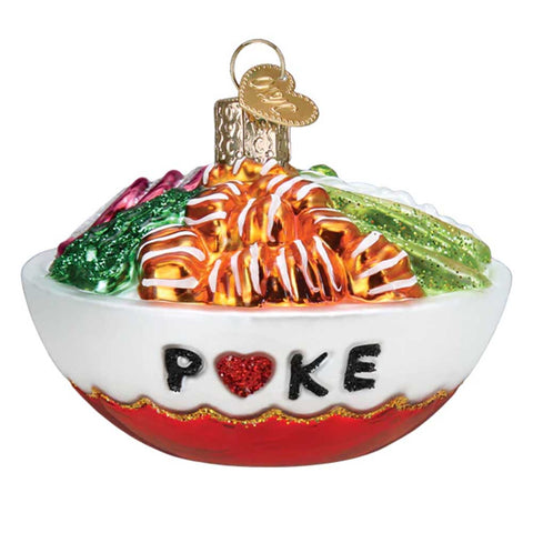 Poke Bowl Old World Christmas Glass Ornament