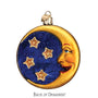 Decorative ornament with a moon design on a white background