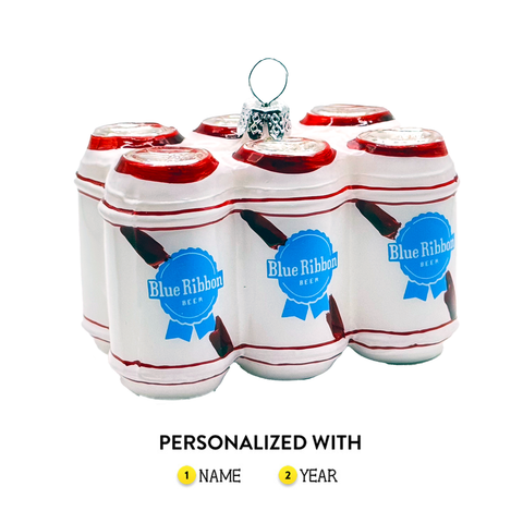 Personalized PBR 6 Pack Beer Ornament