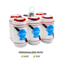 Personalized PBR 6 Pack Beer Ornament