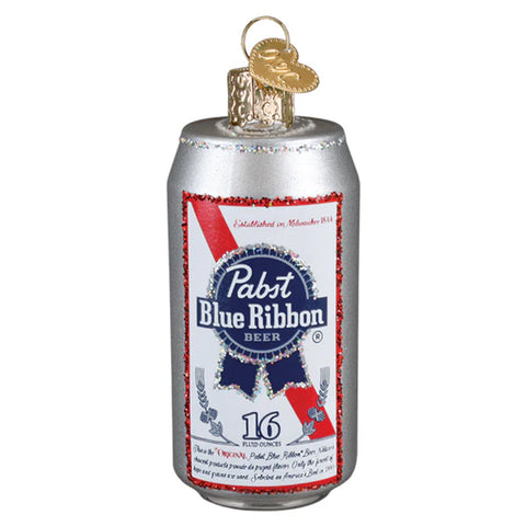 Pabst Blue Ribbon Beer Can Ornament - Old World Christmas