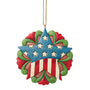Back view of Jim Shore Patriotic Star Ornament showing the red, white, and blue layered star design without the front message banner.