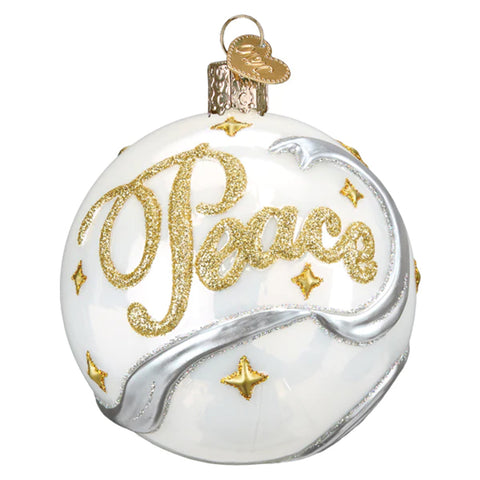 Peace & Joy Round Ornament - Old World Christmas 54506
