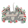 Family of 8 Personalized Ornament with Penguins dated 2024