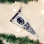 Penn State pennant ornament hanging on a Christmas tree