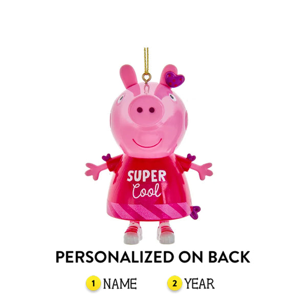 Peppa Pig Super Cool Ornament Personalized Free – Callisters