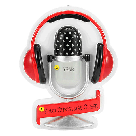Personalized Podcast Ornament