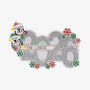 Personalized Mockup:
Personalized 2026 penguin family of 2 ornament with two penguins in Santa hats, glittery silver 2026 numbers, two names on the hats, and a family name on the banner.