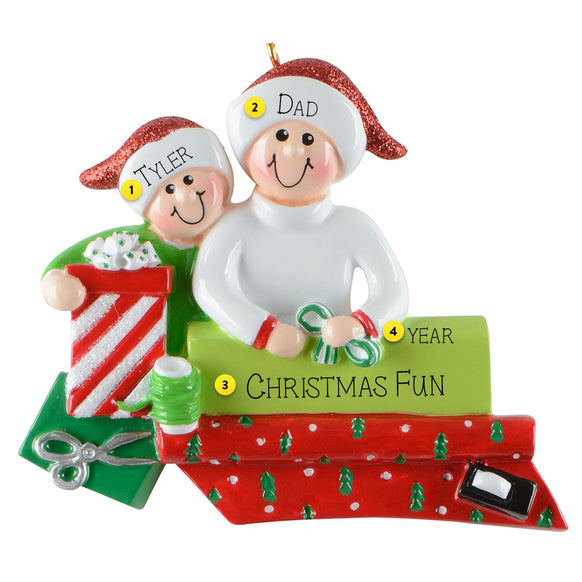 Personalized All Wrapped Up Couple Ornament