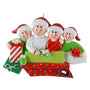 Personalized All Wrapped Up Family of 4  wrapping gifts Ornament