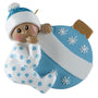 Personalized Baby Boy's 1st Christmas Ornament -African-American Male