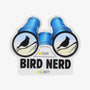 Personalized birding ornament with a name below the “Bird Nerd” lettering and the year on the binoculars.