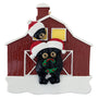 Personalized Black Bear Barn Family Of 3 Ornament