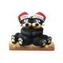Black bear couple tabletop decoration sample personalized with two names, a sweet phrase, and year.