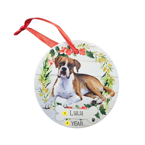Personalized Boxer Ornament - Full Body