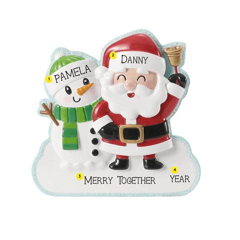 Personalized Christmas Characters Couple Ornament
