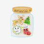 Personalized cookie jar family of 4 ornament with names on each cookie, plus phrase and year on the jar lid.