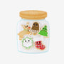 Cookie jar family of 5 ornament with reindeer, gingerbread bell, wreath, stocking, and Christmas tree cookies.