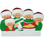 family Christmas movie night ornament  on a white background