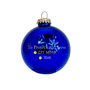 Back of blue police ornament with To Protect and Serve message personalized with name and year