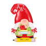 Personalized gnome teacher ornament with a teacher name on the pencil and space for a year on the eraser.