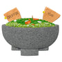 Decorative bowl of Guac & Chips on a white background can be personalized