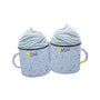 Hot cocoa mugs family of 2 ornament personalizing example with two names and year