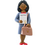 Ornament of a woman holding a 'Legal Brief' and a briefcase on a white background