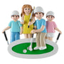 Personalized Mini Golf Family of 4 Ornament