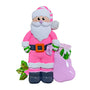 Personalized Pink Santa With Gift Sack Ornament