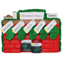 Christmas ornament of a mantel personalized with names, year, & family name against a white background