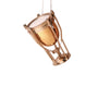 Copper timpani drum ornament with hanging cord