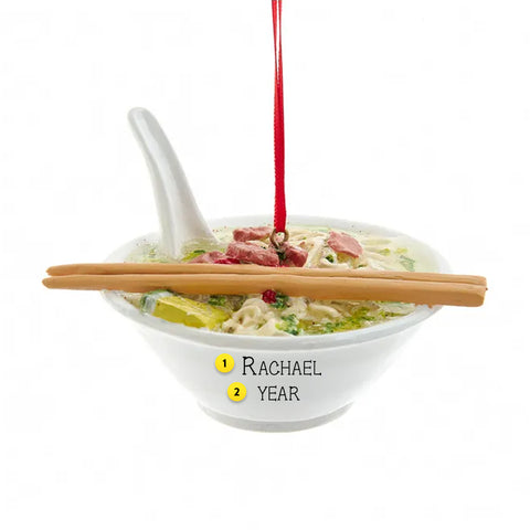 Personalized Pho Noodle Bowl Ornament