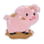 Personalized Pig standing in a puddle ornament
