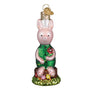 Winnie The Pooh Glass Piglet Ornament - Old World Christmas