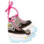 Personalized Hockey Skates Ornament-pink