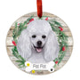 Personalized Poodle Ornament - White 