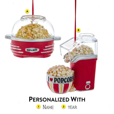 Personalized Popcorn Machine Ornament