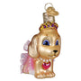 Princess Doggy Ornament with crown and pearl necklace- Old World Christmas