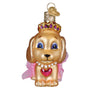 Princess Doggy Ornament with crown and pearl necklace- Old World Christmas