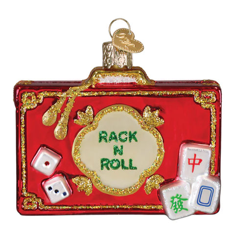 Glass Rack N Roll Mahjong Ornament - Old World Christmas