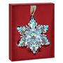 Crystal snowflake ornament in a red box